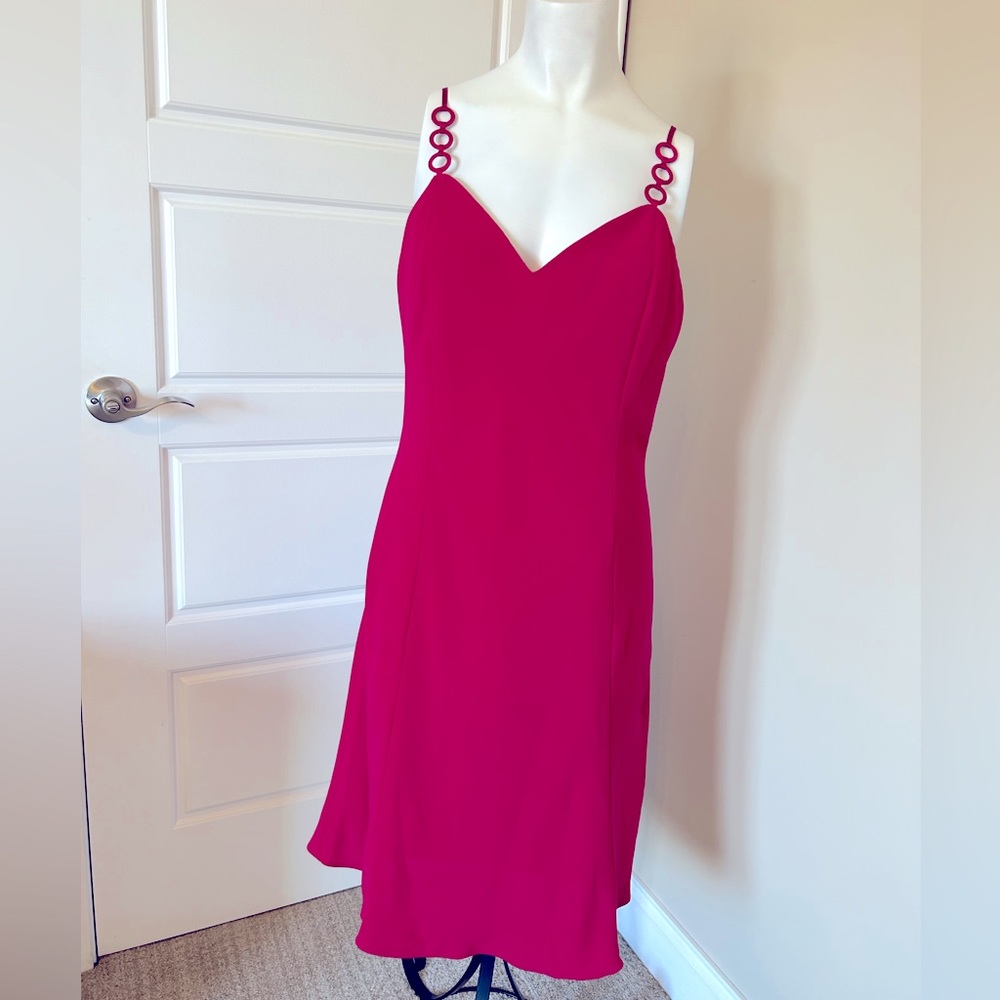Vintage Evan Picone Pink cocktail dress with decorative straps